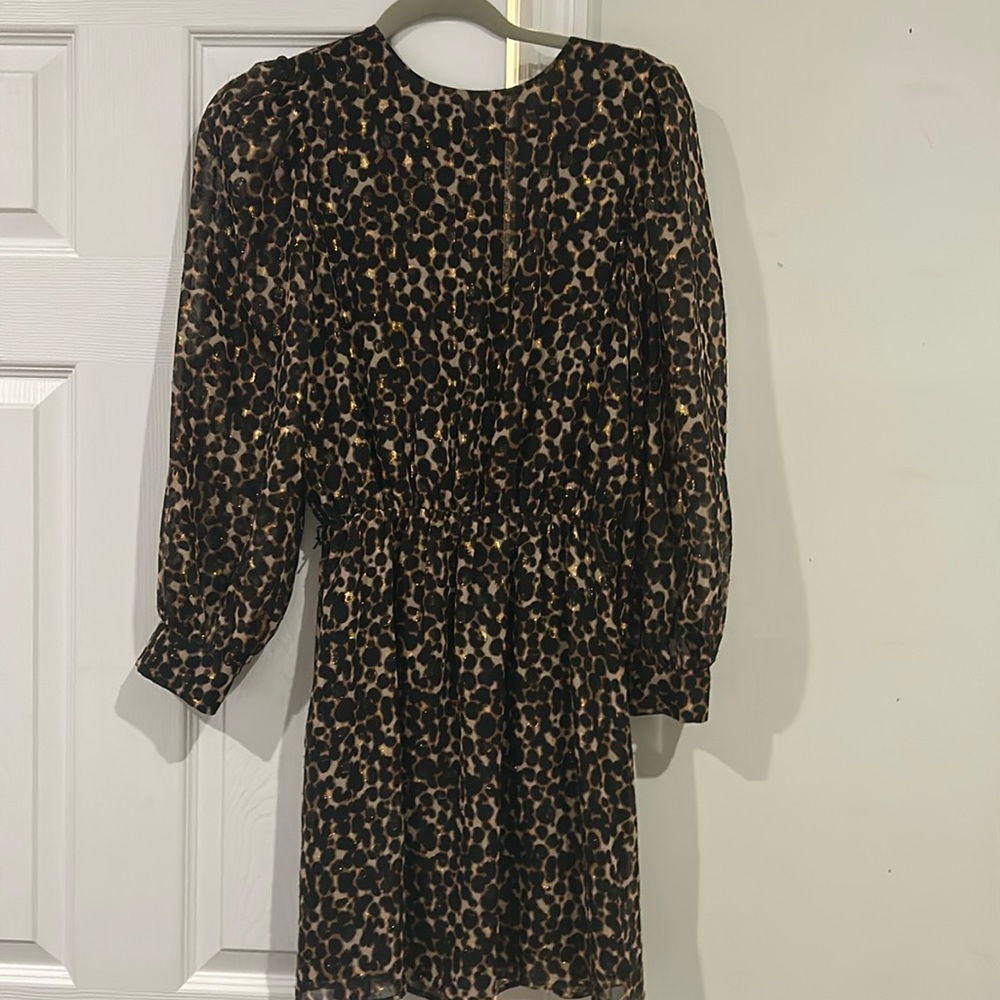 leopard print mini dress